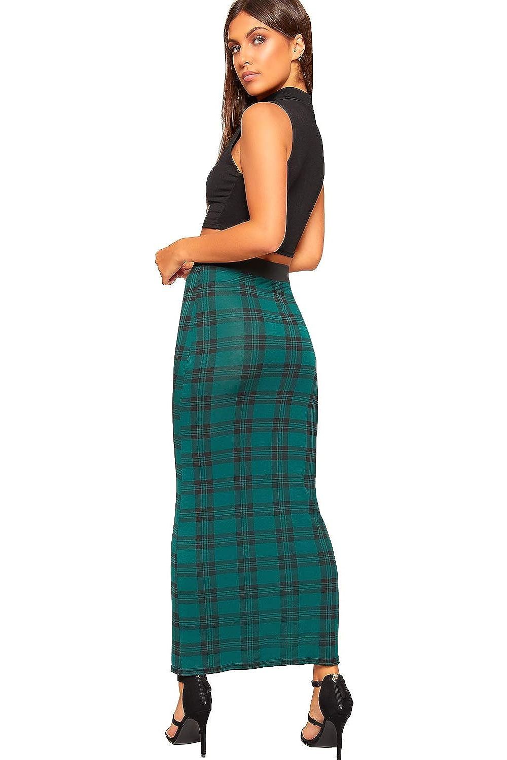Red Animal Plus Size High Waist Stretch Long Maxi Skirt For Women 24-26 - Dropwear