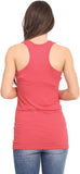 Coral Racer Back Bodycon Vest Top For Women 20-22 - Dropwear