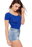 Brown Plain Short Sleeve Bodysuits For Women 8-10 - Dropwear