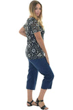 White Ladies 3/4 Elasticated Trouser Shorts For Women 18 - Dropwear