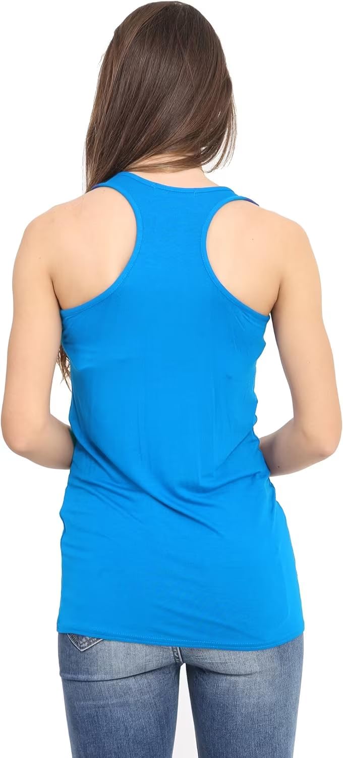 Mocha Racer Back Bodycon Vest Top For Women 20-22 - Dropwear