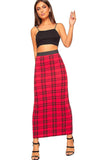 Skull Roses Plus Size High Waist Stretch Long Maxi Skirt For Women 16-18 - Dropwear