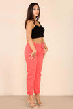 Plus Size Italian Glitter Drawstring Waistband Magic Pants For Women  - Dropwear
