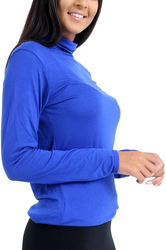 Turtle Neck Long Sleeve Top For Women  - Dropwear