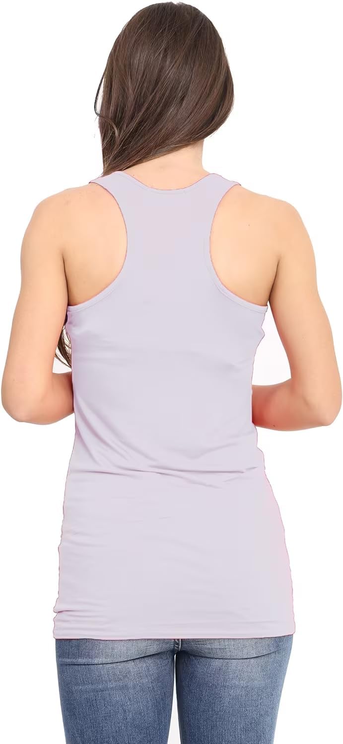 Coral Racer Back Bodycon Vest Top For Women 12-14 - Dropwear