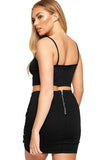 Cerise Bralet Crop Stretch Vest Top For Women 8-10 - Dropwear
