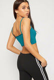 Yellow Bralet Crop Stretch Vest Top For Women 8-10 - Dropwear