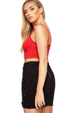 Orange Bralet Crop Stretch Vest Top For Women 8-10 - Dropwear