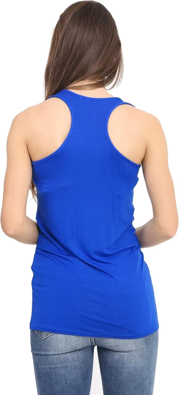 Fushcia Racer Back Bodycon Vest Top For Women 24-26 - Dropwear
