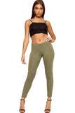 Royal Blue Plus Size Plain Long Leggings For Women 24-26 - Dropwear