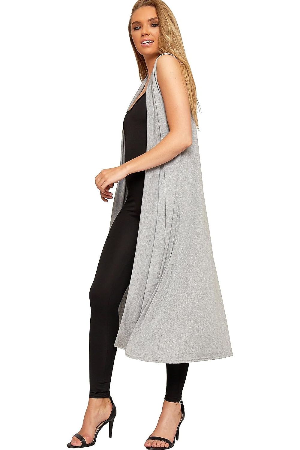 Teal Sleeveless Maxi Cardigan For Women 12-14 - Dropwear