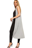 Teal Sleeveless Maxi Cardigan For Women 12-14 - Dropwear