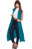 Sleeveless Maxi Cardigan For Women  - Dropwear