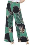 Green Leopard Chain Green Leopard Chain Print Palazzo Trouser For Women 8-10 - Dropwear
