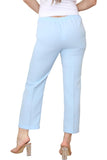 Brown Half Elasticated Pocket Trouser - Brown, Grey, Light Blue For Women 14 - Dropwear