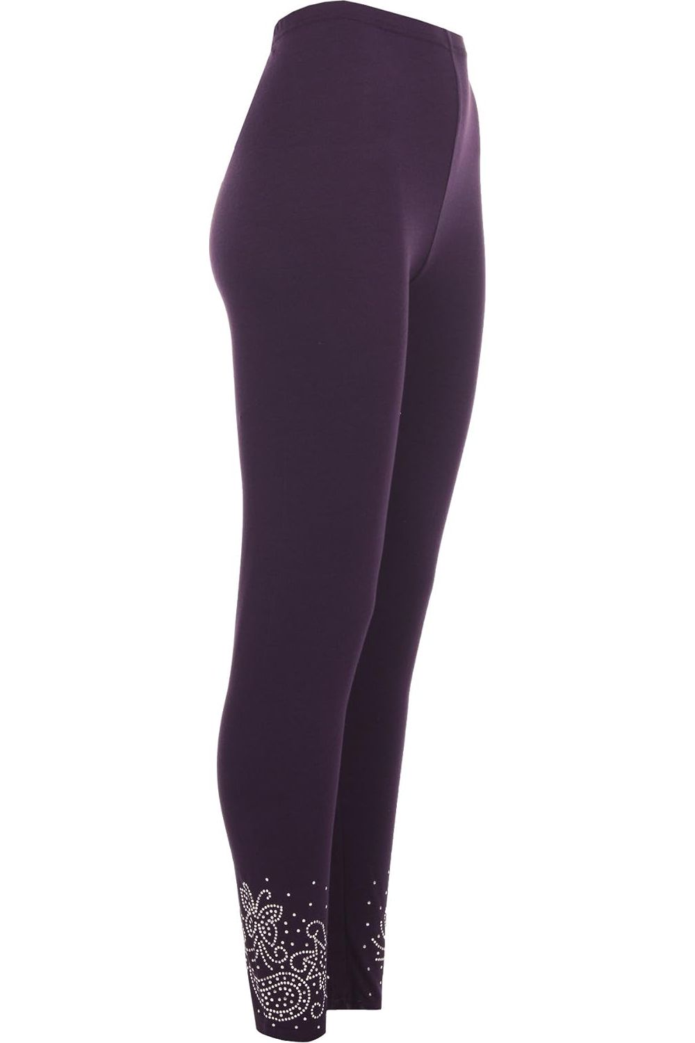 Grey Plus Size Foil Printed Leggings For Women 20-22 - Dropwear