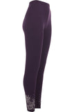 Grey Plus Size Foil Printed Leggings For Women 20-22 - Dropwear