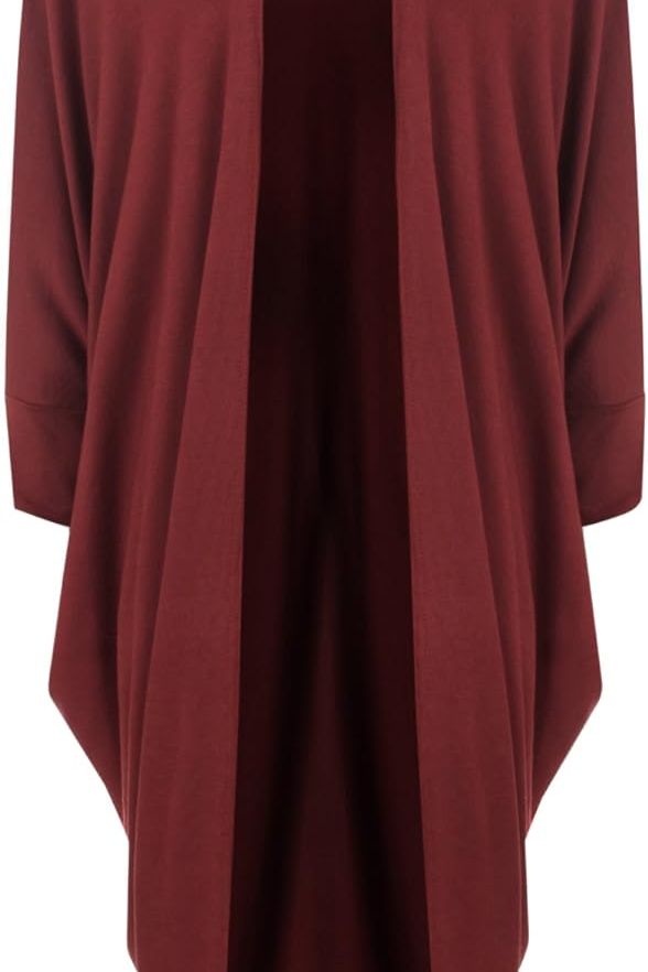 Plus Size Batwing Long Open Cardigan Top For Women  - Dropwear