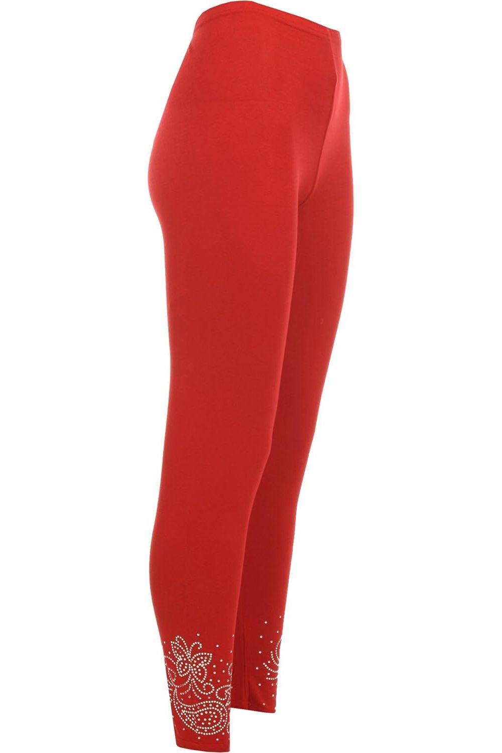 Grey Plus Size Foil Printed Leggings For Women 24-26 - Dropwear