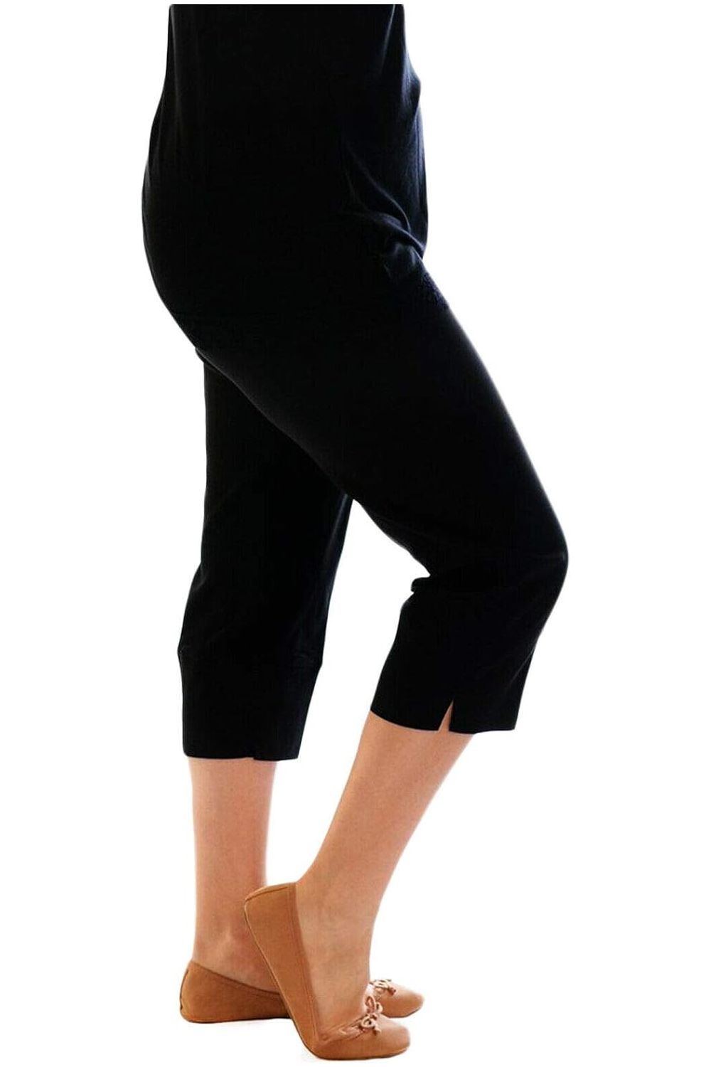 White Ladies 3/4 Elasticated Trouser Shorts For Women 14 - Dropwear