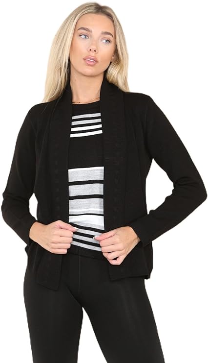 Grey Twin Knitted Cardigan For Women 8-10 - Dropwear
