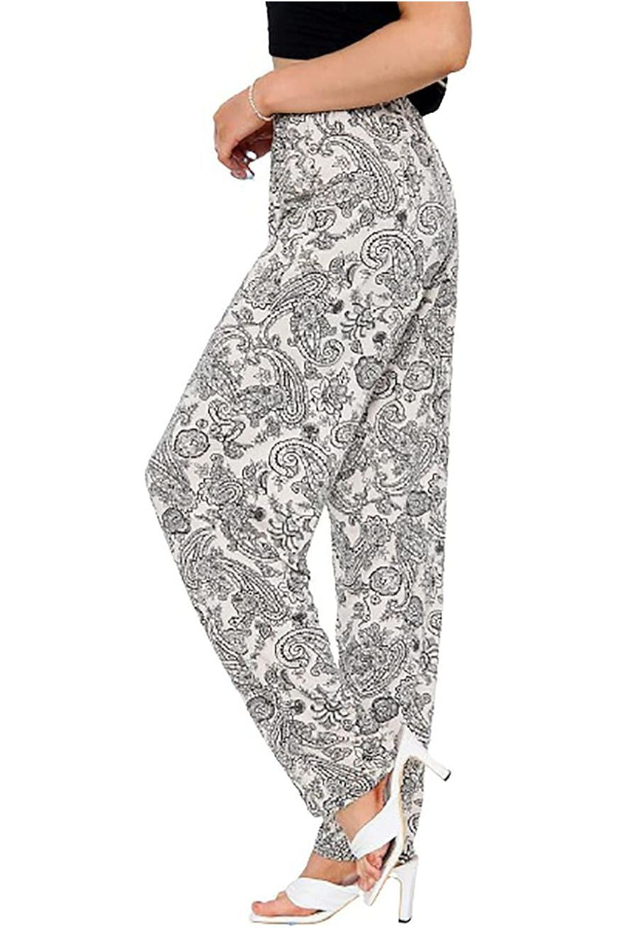 Paisley Stone Paisley Print Full Length Trouser For Women 22-24 - Dropwear
