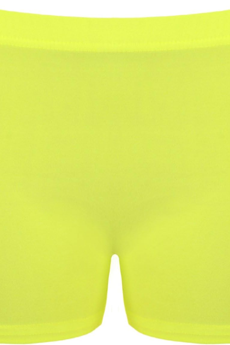 Yellow Stretch Shorts Hot Pants For Women 8-10 - Dropwear