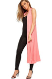 Cream Sleeveless Maxi Cardigan For Women 8-10 - Dropwear