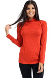 Turtle Neck Long Sleeve Top For Women  - Dropwear