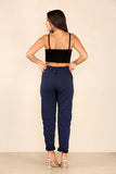 Plus Size Italian Glitter Drawstring Waistband Magic Pants For Women  - Dropwear