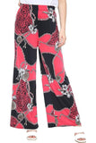 Red Leopard Chain Red Leopard Chain Print Palazzo Trouser For Women 12-14 - Dropwear