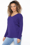 Mustard Plus Size Cable Knitted Sweater Top For Women 18-20 - Dropwear