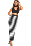 Red Tartan Plus Size High Waist Stretch Long Maxi Skirt For Women 16-18 - Dropwear