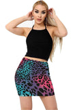 Houndstooth Printed Mini Bodycon Short Skirt For Women 12-14 - Dropwear
