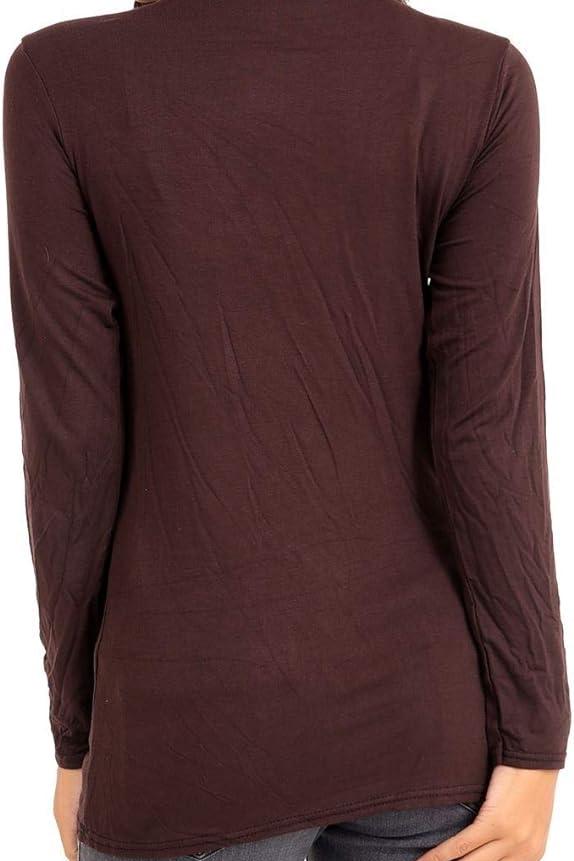 Coral Turtle Neck Long Sleeve Top For Women 12-14 - Dropwear