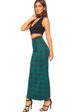 Red Animal Plus Size High Waist Stretch Long Maxi Skirt For Women 20-22 - Dropwear