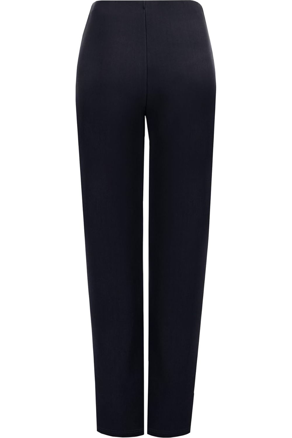 Navy Blue Straight Leg Stretch Ribbed Trouser For Women 8-10 - Dropwear
