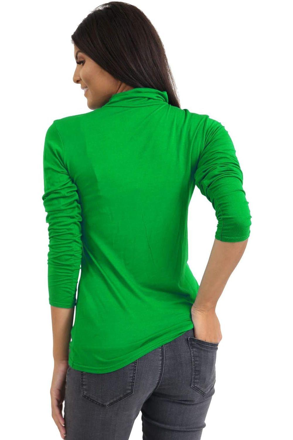 Purple Turtle Neck Long Sleeve Top For Women 8-10 - Dropwear
