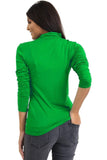 Purple Turtle Neck Long Sleeve Top For Women 8-10 - Dropwear