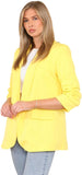 Ruched Sleeve Blazer For Women  - Dropwear