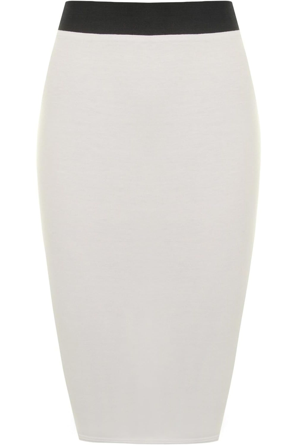 Cerise Plain Stretch Pencil Midi Skirt For Women 8-10 - Dropwear