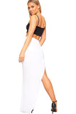 Side Split Slit Maxi Skirt For Women  - Dropwear