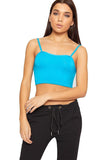 Yellow Bralet Crop Stretch Vest Top For Women 12-14 - Dropwear