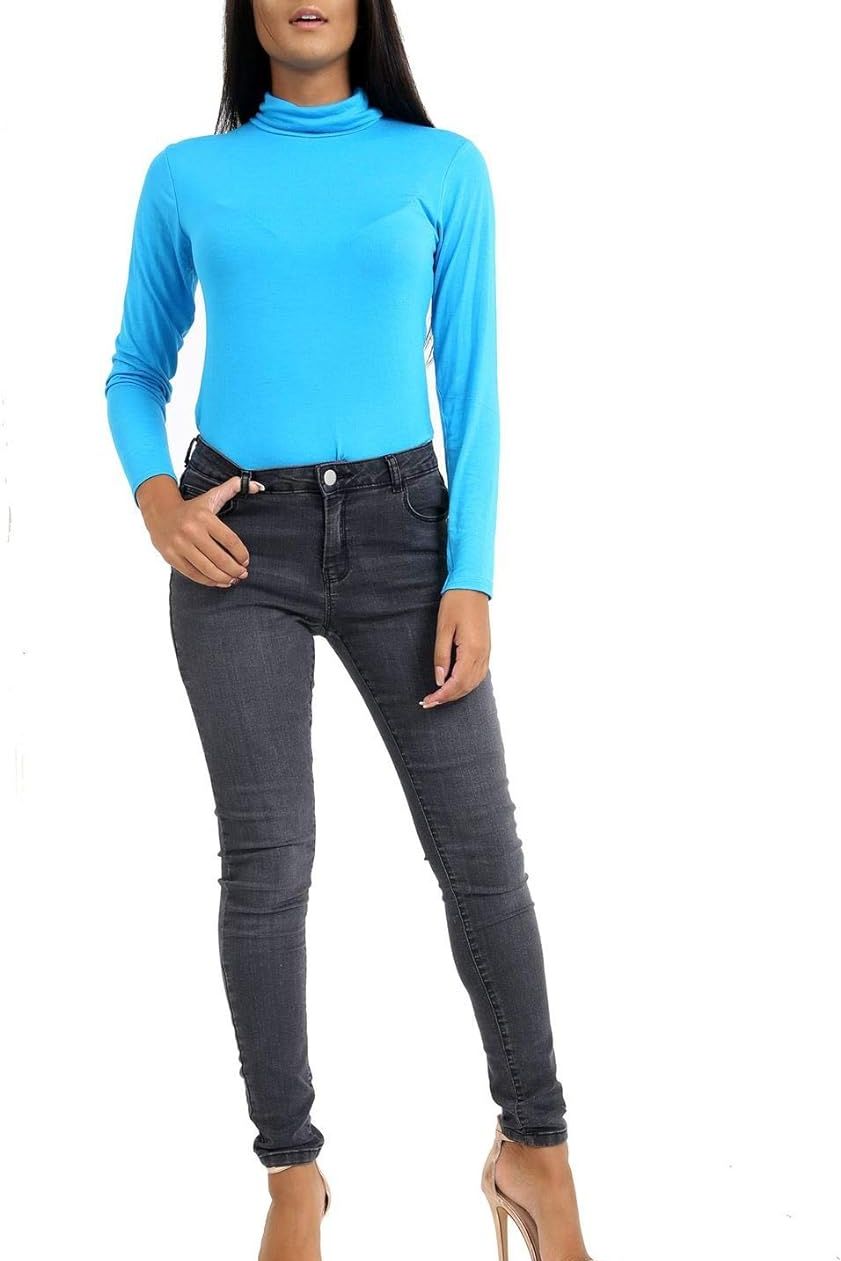 Plus Size Turtle Neck Long Sleeve Top For Women  - Dropwear