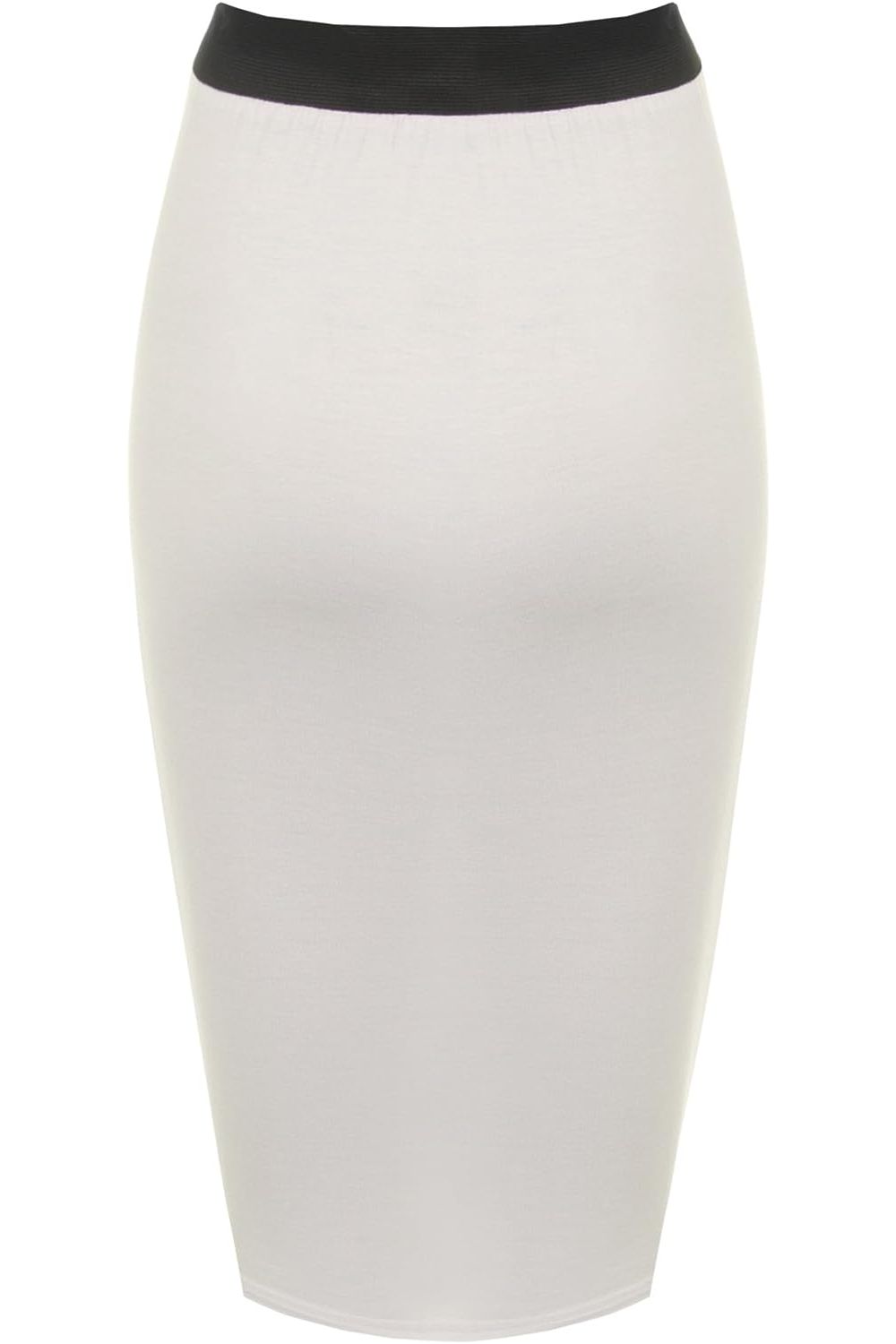 Cerise Plain Stretch Pencil Midi Skirt For Women 12-14 - Dropwear