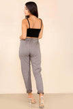 Plus Size Italian Glitter Drawstring Waistband Magic Pants For Women  - Dropwear