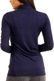 White Turtle Neck Long Sleeve Top For Women 8-10 - Dropwear