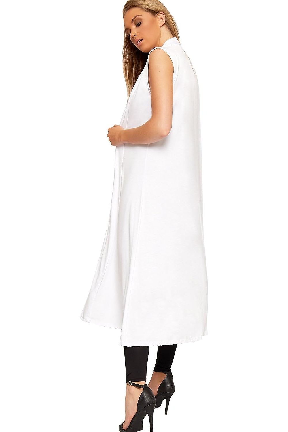 Sleeveless Maxi Cardigan For Women  - Dropwear