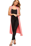 Cream Sleeveless Maxi Cardigan For Women 12-14 - Dropwear
