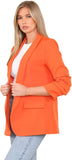 Ruched Sleeve Blazer For Women  - Dropwear